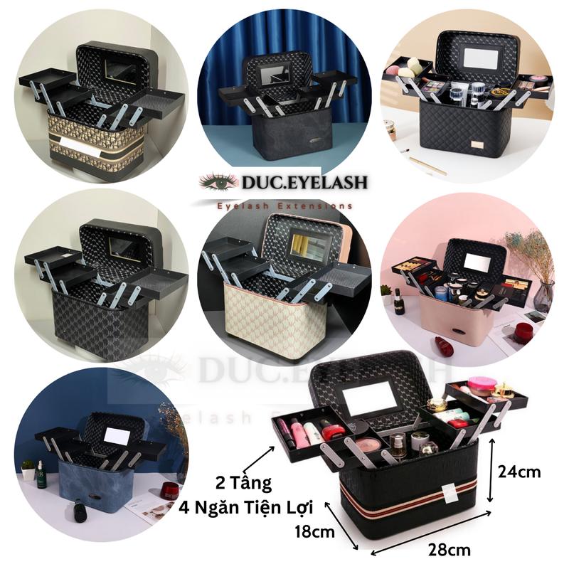 Cốp đa năng đựng đồ trang điểm, nối mi, nail, phun xăm đủ màu / dụng cụ nối mi / Đức Eyelash Cosmetic Mỹ Phẩm Nữ Trang Điểm Women Bag Nhung