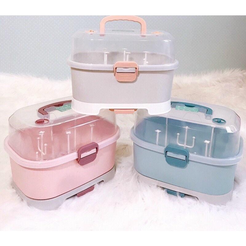 Khay Đựng Bình Sữa Có Nắp Đậy Jupin Giá Kệ Úp Bình Sữa Thau