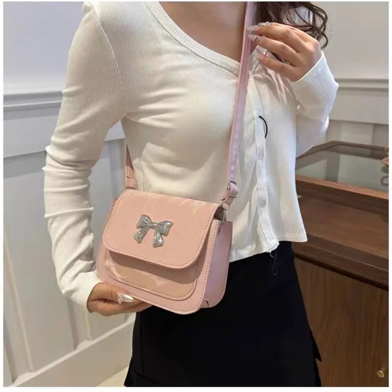 Túi Xách Nữ Đeo Chéo Da Nhung Mác Nơ, Da PU Hoạ Tiết Loang Mầu. Phong Cách Nữ Hàn Quốc Trẻ Trung Cá Tính. KT:D20;C16;R5(cm) KL:300g Bag Đeo Vai Hoa Tote 5