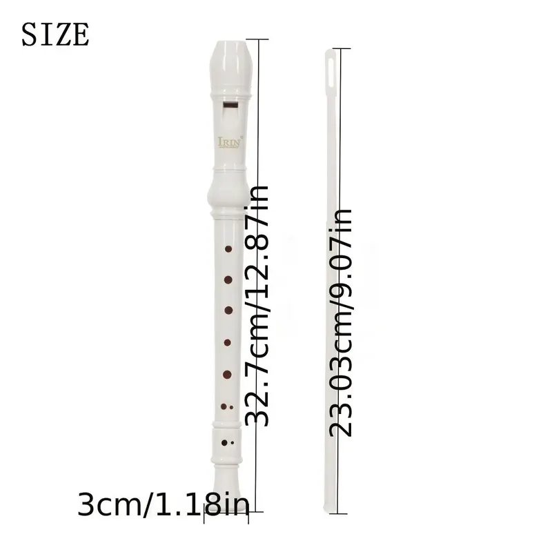 Baroque Flute, 3 Counts/set 8 Hole Flute, Musical Instrument for Beginners, Students, Plastic Flute for Home School Office 1