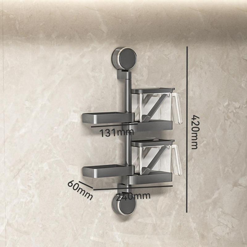 Transparent Ginger Storage Box Flavouring Spices Container Wall Mounted Onion And Garlic Storage Box Suction Cup No Punching 7