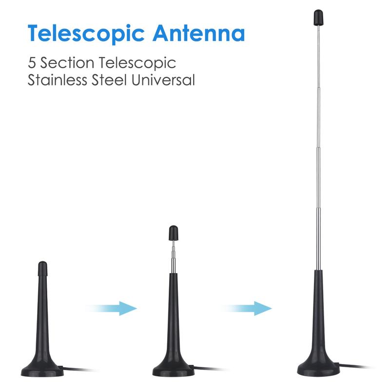 Useful Enhanced Signal AM/FM Antenna Universal Connector Adapter Receiver Tuner DAB Radio Antenna 3