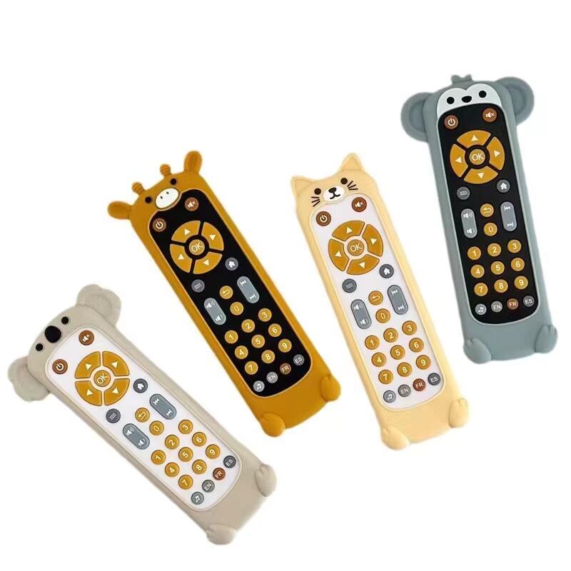 Baby Silicone TV Cartoon Animal Children With Music Remote Control ...
