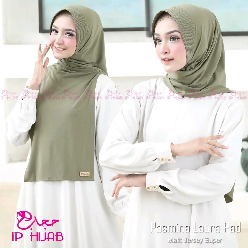 Laura Pad - Hijab Pasmina Bahan Jersey Premium Hijab Santai Lembut Panjang Muslim