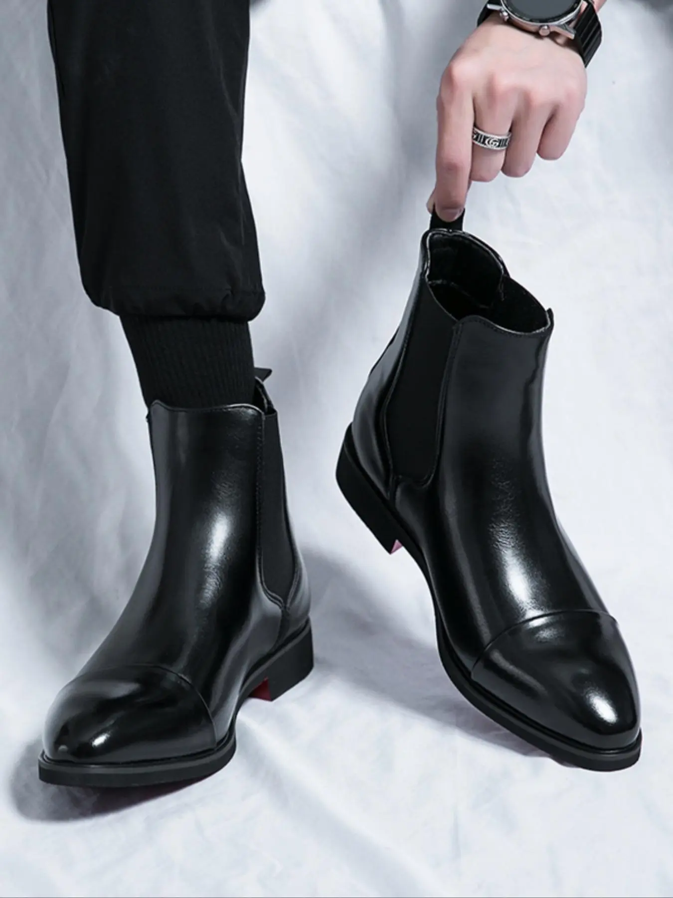 Men's Fashionable Solid Color Chelsea Boots, Casual Comfortable Breathable Boots for Daily Wear, Fashion Shoes for Party, Daily Clothing Decor
