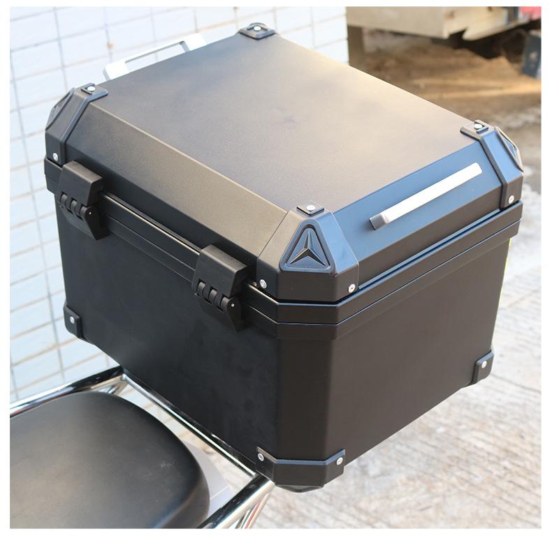 Product Introduction of Kuxibao Motorcycle Tail Box Large 48L Trunk Non-Aluminum Alloy Universal Small Size 35L Electric Bottle Trunk 23