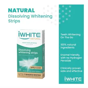Iwhite Natural Dissolving Whitening Strips 28s ori Belgium