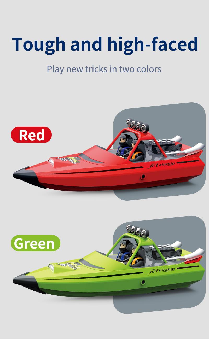 Product Introduction of RC Boat High-speed Remote Control Speedboat High-speed Turbojet Boat Model Children's Water Toy Boat Model Electric Turbojet High-horsepower Waterproof High-speed Remote Control Boat 11