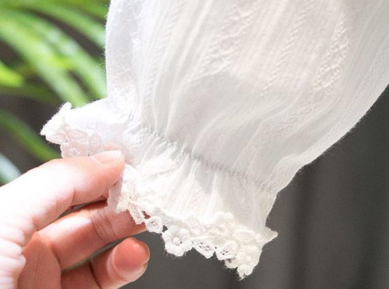 Product Introduction of Áo Sơ Mi Cổ Búp Bê Ren Phong Cách Hàn Quốc Cho Bé Gái, Hàng Mới Về Mùa Xuân Và Mùa Thu 2024, Áo Cardigan Mặc Trong Màu Trắng Cho Em Bé, Áo Dài Tay 5