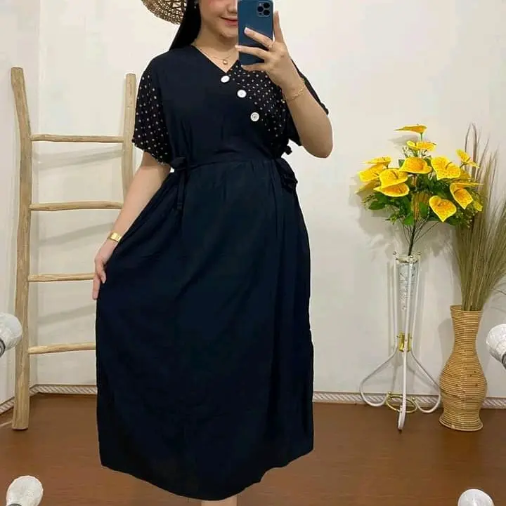 DASTER KIMONO 100 DAPAT 3 Kancing Motif Rayon Cantik Busui Dress Bumil Wanita