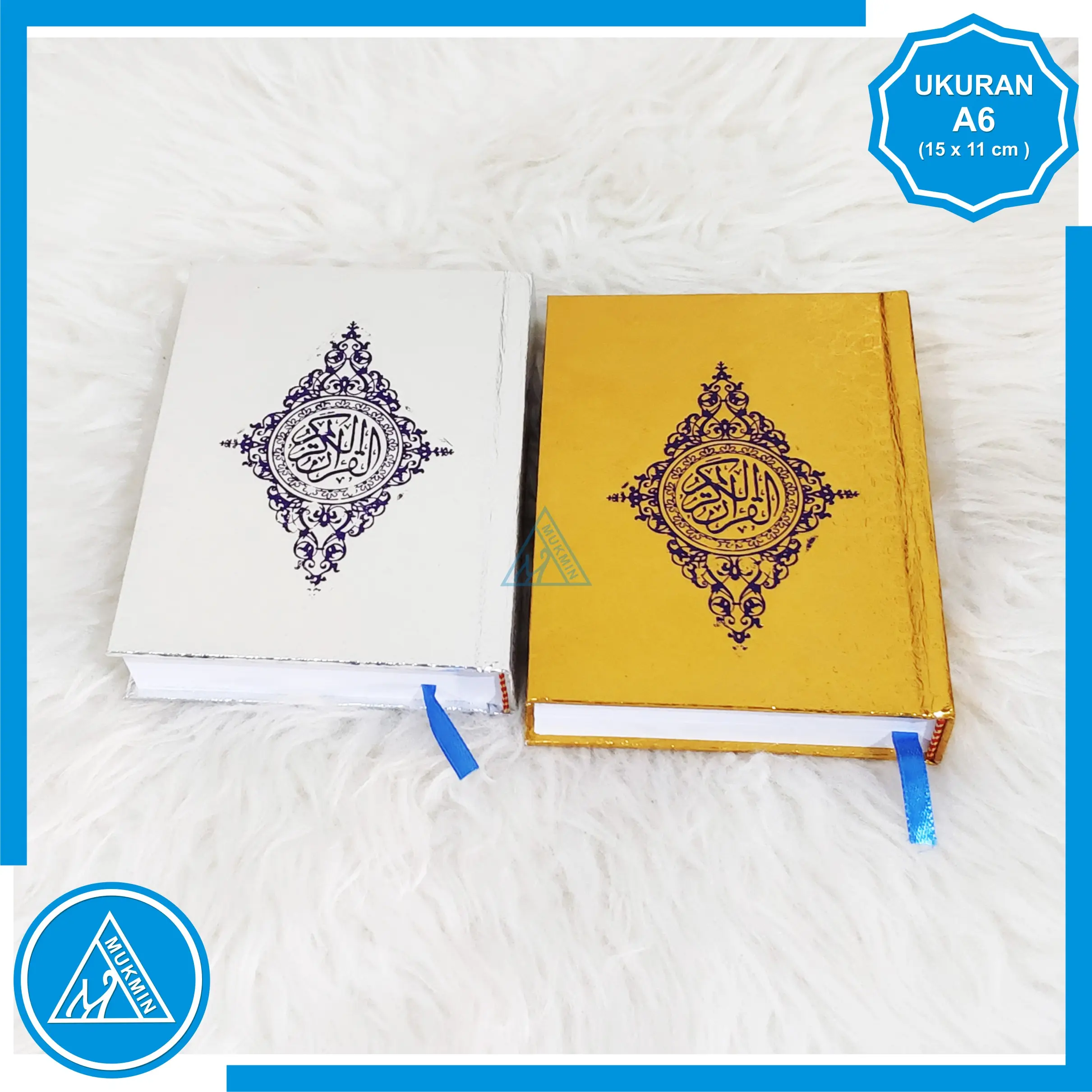 Quran Emas silver Hardcover ukuran A6 pas di tangan praktis | alQuran best seller