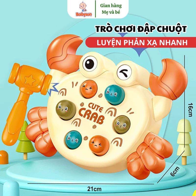 Đồ Chơi Đập Chuột Cho Bé Hình Con Cua, Đồ Chơi Cho Bé Trai Bé Gái Trẻ Em