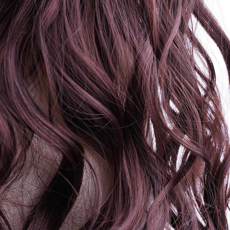 Product Introduction of Dark Brown Large Wave Fashionable Temperament Wig Curly Hair, Hair Human Brown Curtains Wig X7E1 24