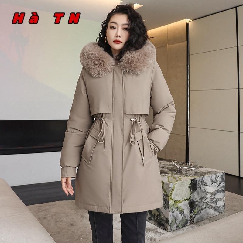 (MÙNG 6 ĐI HÀNG) Áo Parka Phao Dáng Dài Lót Lông Hàng Quảng Châu Siêu Ấm Mã 605 Nữ Top