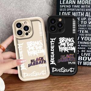 FERNANDEZ Soft Case for IPhone 11 15 13 12 14 Pro Max Xs XR 7Plus 6S Cool Rock Band English Motif Angel Eyes Softcase NERZA