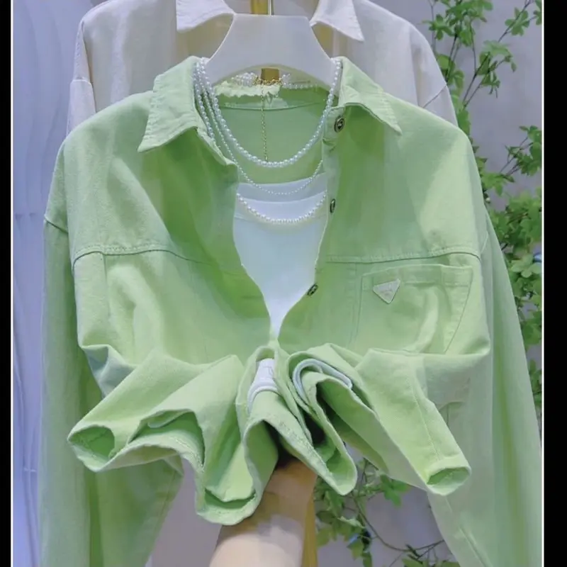 Áo Khoác Cotton Dệt Kim Ngắn, Cỡ Nhỏ Màu Pastel, Dáng Rộng Vừa Vặn, Áo Khoác Thường Ngày Thích Hợp Cho Mùa Xuân Và Mùa Thu, Hàng Mới Về 2024, Dành Cho Nữ 4