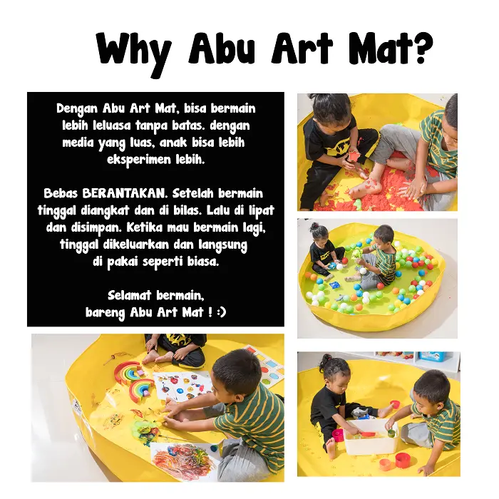 playmat abu art mat sensory play anti air kolam anak alas main waterproof playmate bayi karpet pvc COD 1