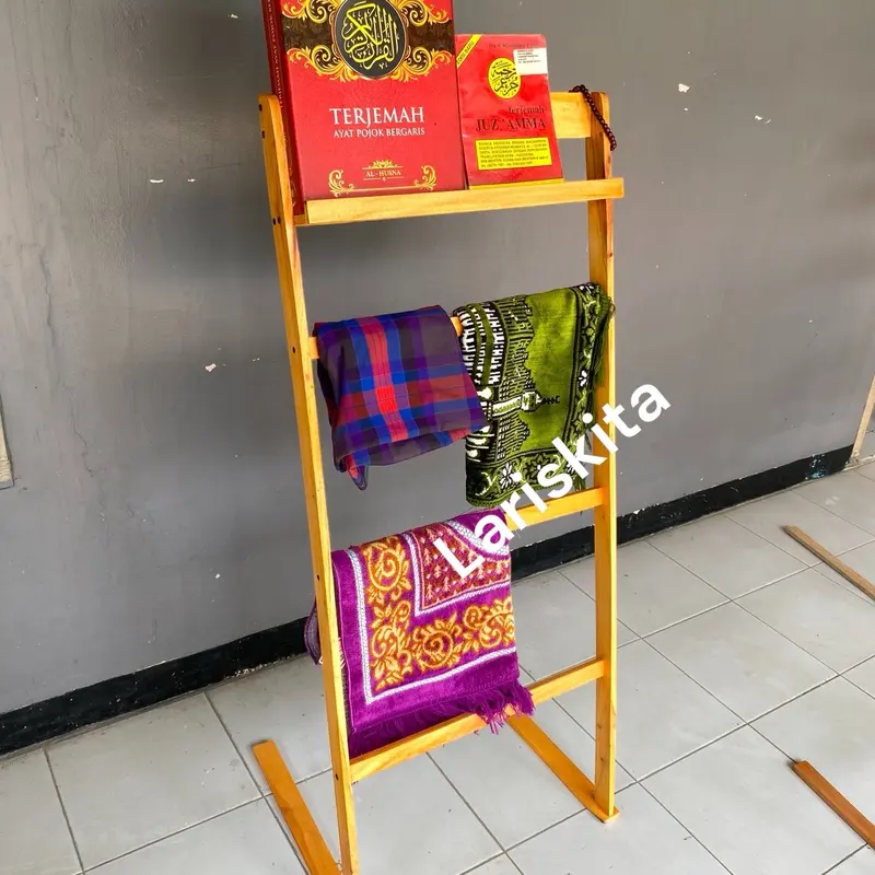 Ladder Hanger rak sajadah rak handuk rak sampiran pakaian rak mukena rak serbaguna Dapur 1