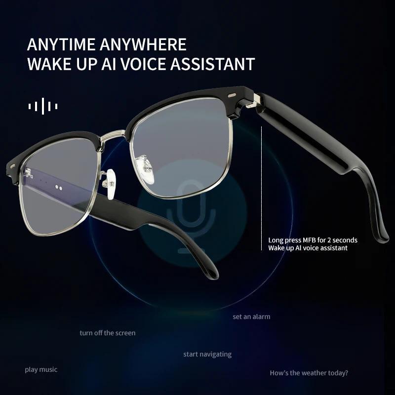 Smart Glasses Headset Wireless Bluetooth 5.0 Sunglasses Outdoor Sport Earphone Calling Music Eyeglasses App  Translator AI - Image 2