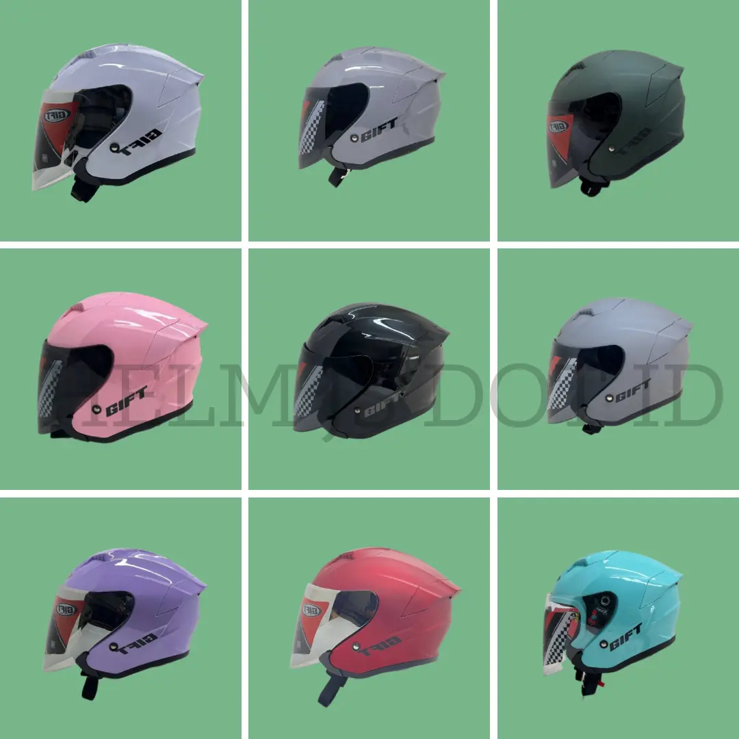 HELM GIFT SARGON HALF FACE PREMIUM Motorcycle HELMET SNI Kaca