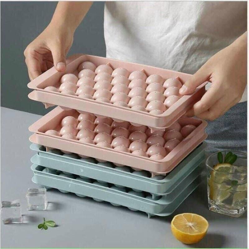  Bộ 4 khay Đá Viên Tròn - Khuôn Thạch Bi Nhựa Tròn Làm Hoa Quả Trái Cây Mẫu Mới,Khuôn Rau Câu Hót Trand 