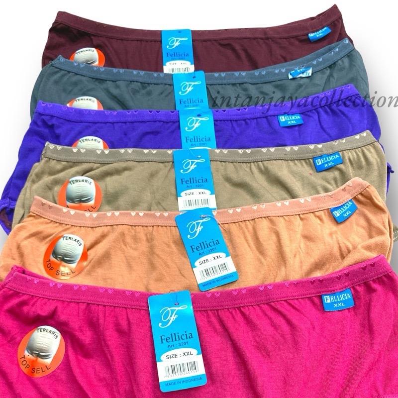 6PCS CELANA DALAM WANITA | CD PEREMPUAN REMAJA DEWASA | FELICIA Art Lembut Nyaman Katun 1