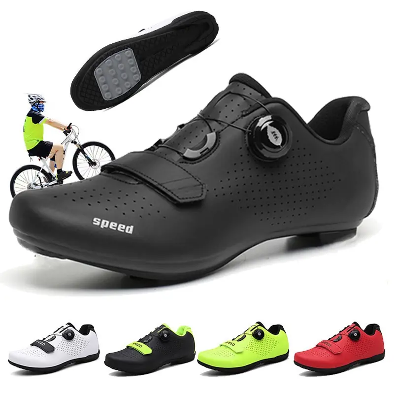 2023 Cycling Shoes MTB Flat Bicyle Shoes Men Rubber Non-slip Mountain Bike Footwear Racing Non Cleats Shoes Speed Cycling Sneakers