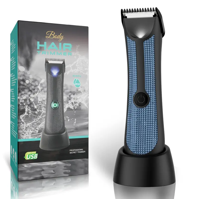 Electric Hair Trimmer, 1 Piece Waterproof Electric Body Trimmer for Precise Trimming, Ideal Personal Beauty Clippers Men Gift for Dad/boyfriend/husband, Clippers Men 4