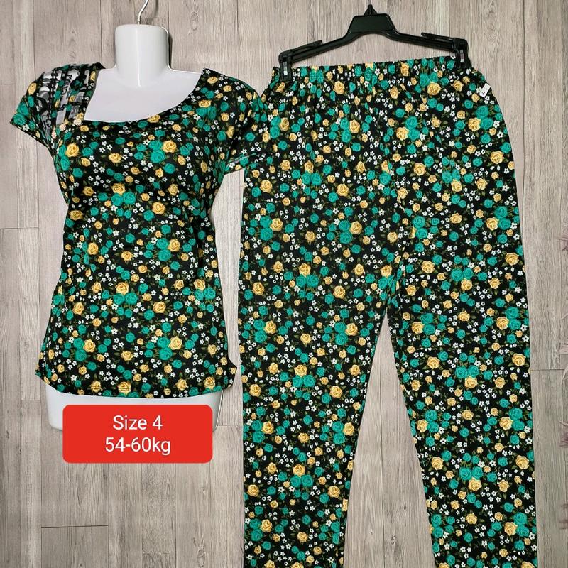 Size 4 từ 54-60kg Đồ bộ trung niên giá rẻ tay nhí quần dài có túi y hình 6