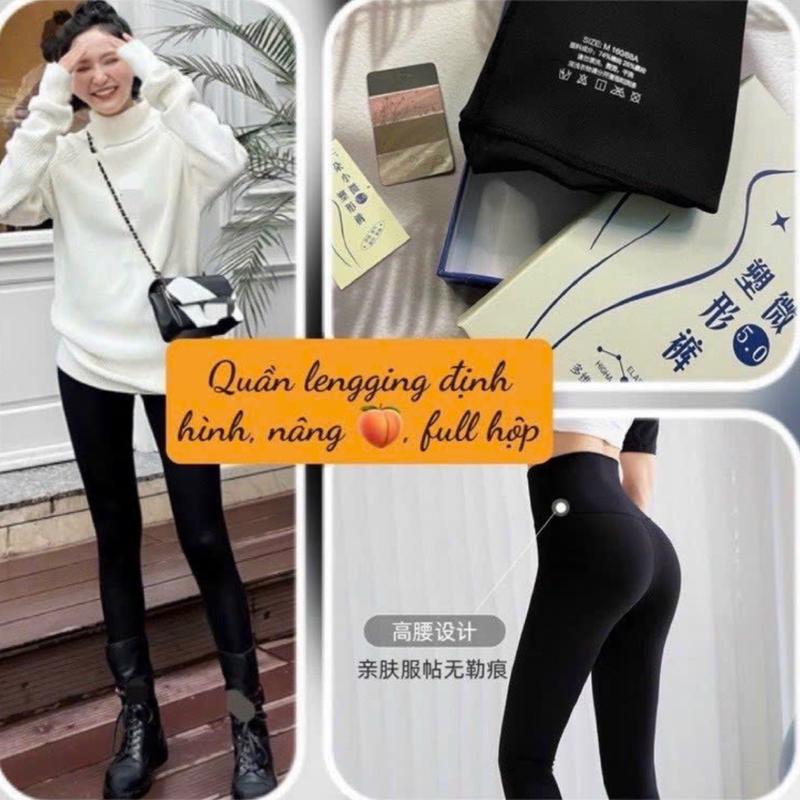 Sét 2 Quần Legging nâng- gen v2 chất su đúc full hộp hàng QCCCL1 Nữ Lưng Cao Women Pants