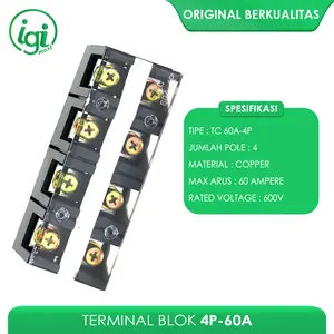 TERMINAL BLOK 4 POLE 60A / TERMINAL BLOCK TB-6004 TC SERIES