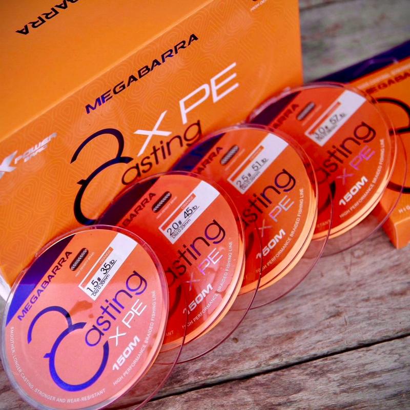 [ MEGABARRA ] DÂY CÂU CÁ PE  8X CASTING CHUYÊN LURE CÁ đi câu bắt cá fishing câu cá