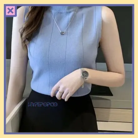 HYPEPOPCO - Brynlee Tank Top Turtleneck Tanktop Y2K Ulzzang Douyin 4