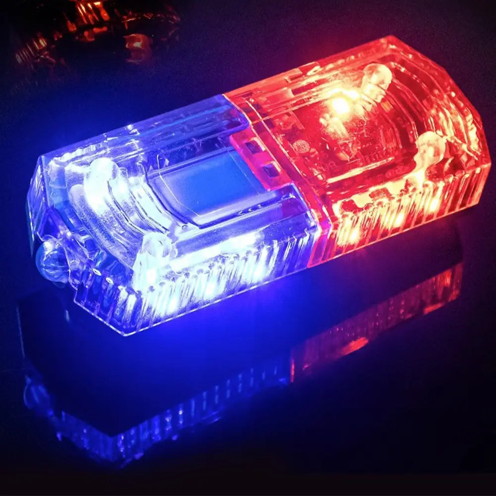 High-Visibility Red Blue LED Safety Light with Clip - Ideal for Traffic ...