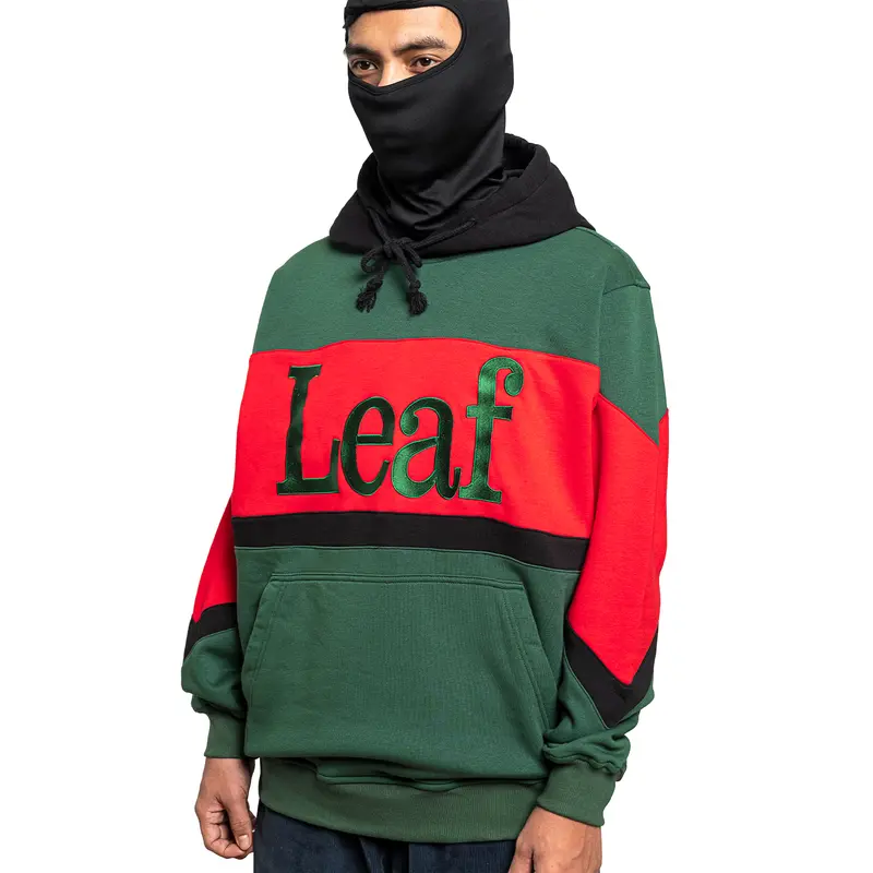 LEAF Typo Green/Red/Black Hoodie 2