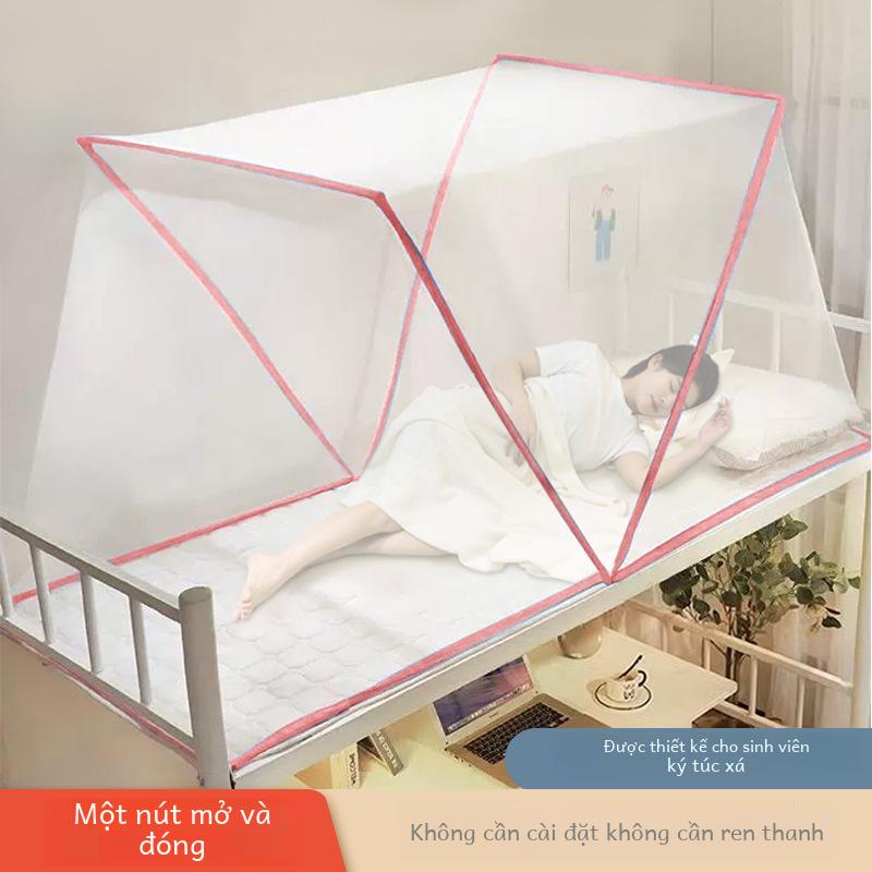 Folding Mosquito Net Miễn phí Cài đặt Tiện lợi Nhà ở Sinh viên Ký túc xá Mosquito Net Đối với trẻ em Người lớn Tiện lợi Single Double 6