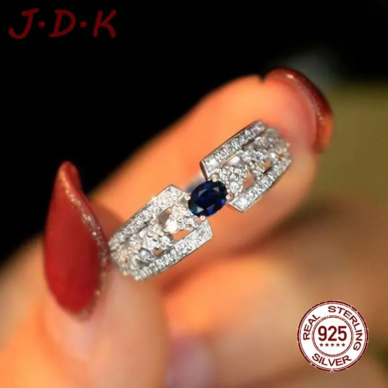 JDK Perhiasan Cincin Safir Baru Perak 925 Untuk Wanita