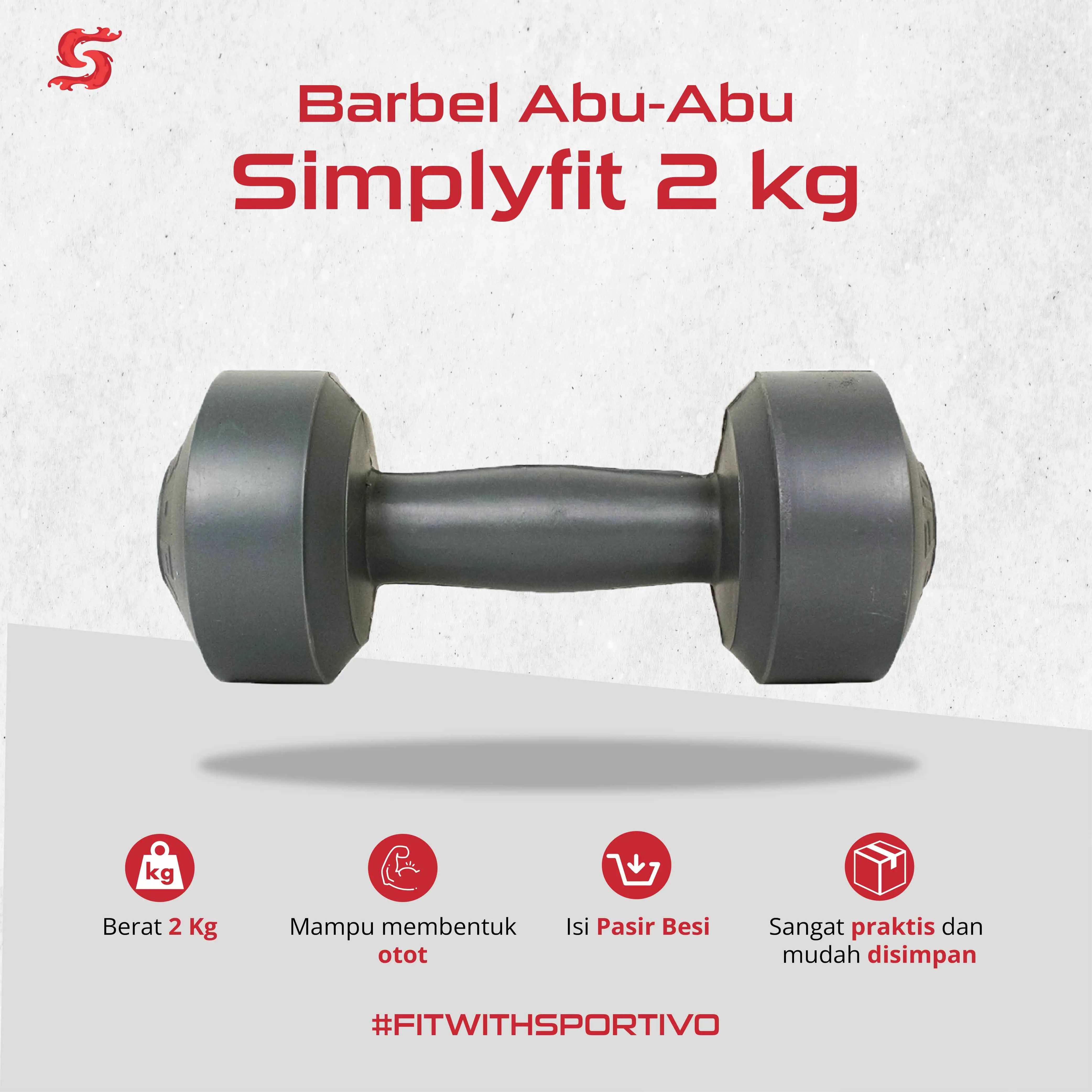 Simplyfit Dumbbell Plastik 2kg Alat Olahraga