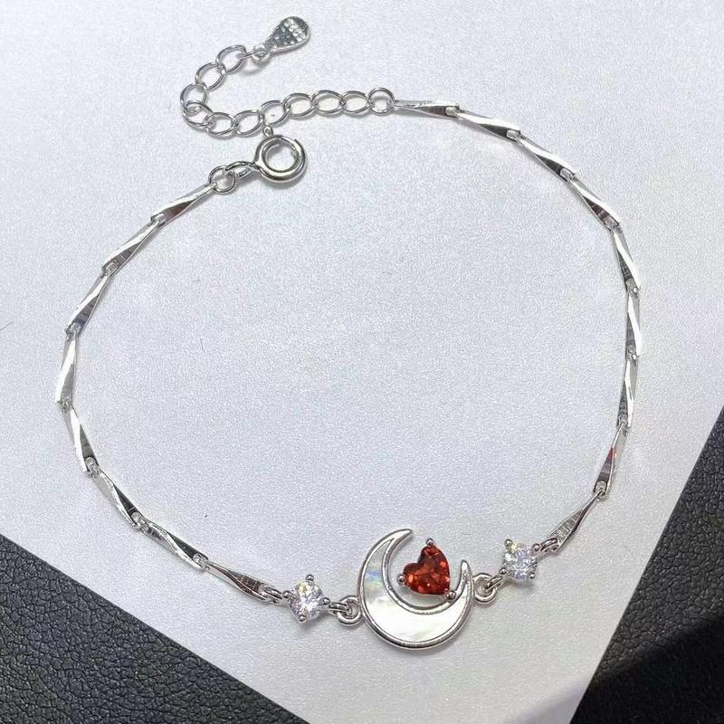 Product Introduction of Natural Amethyst Bracelet Inlaid S925 Silver Olivine Bracelet Topaz Bracelet for Women One Piece Dropshipping 0