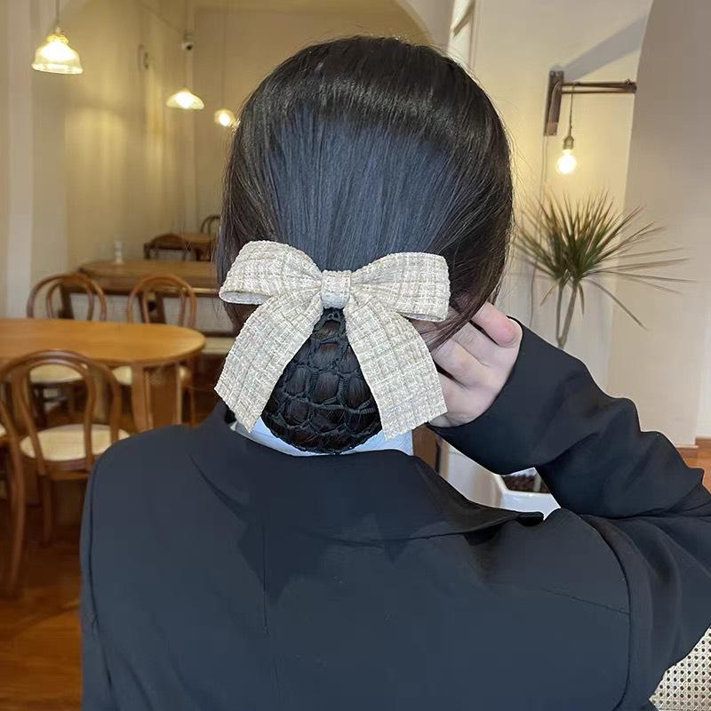 Cài tóc kèm búi lưới, cặp tóc công sở nhân viên gọn gàng đồng phục - Y274