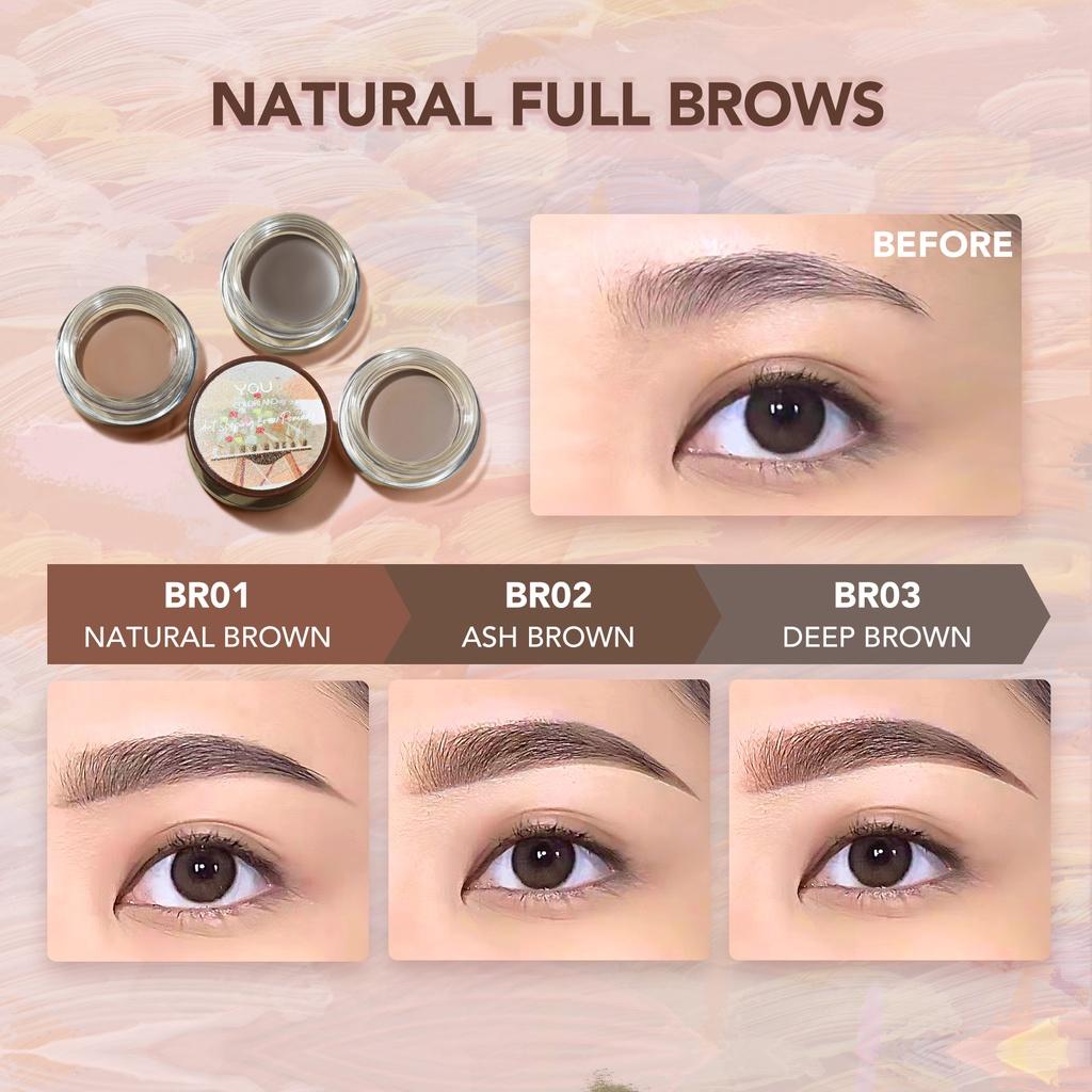 NEW!!!YOU Colorland Art Shaping Brow Pomade/ eyebrow pomade + Kuas