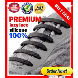 TALI SEPATU otomatis LAZY SHOELACES - tali sepatu tanpa ikat no tie Shoe Shoes
