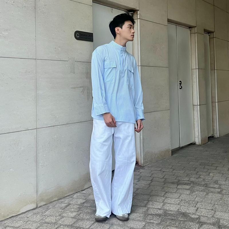 Áo sơ mi sọc xanh - 24h.mood aokhoac nam 6