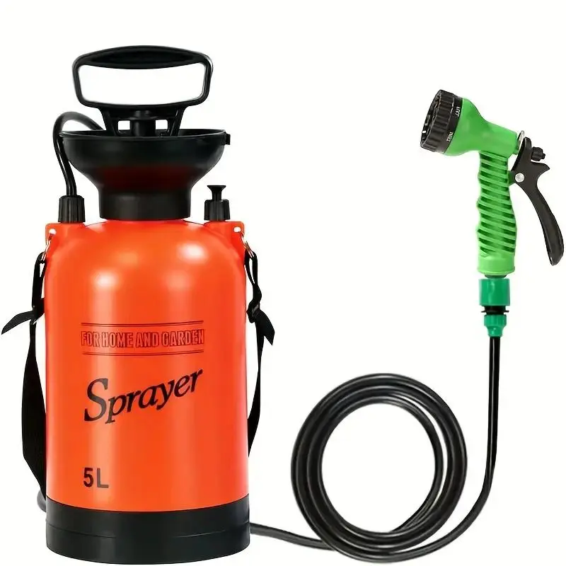 High-pressure Sprayer, Portable Garden Water Sprayer with Removable Hose & Shower Head, Watering & Irrigation Supplies for Outdoor Travel, Hiking, and Pet Bathing 7