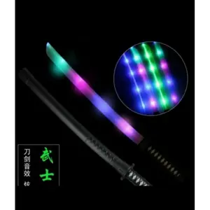 mainan pedang ninja samurai deadpool sensor gerak led panjang 65cm