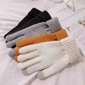Sarung Tangan Kerja Anti Slip Gloves Winter Musim Dingin Panas Rajut Tebal Bisa Buat Mengendarai Motor Touch Hp Pria Wanita