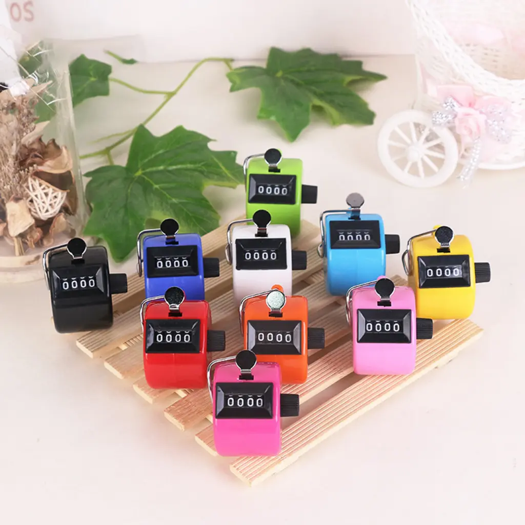 ilayersf- Tally Counter Mechanically Jump Widely Used Time Counter 4 Digital Hand Tally Counter for Sports Convenient