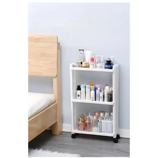 ￼Kệ Đa Năng - Kệ Để Đồ Nhựa Nhà Tắm, Phòng Ngủ, Phòng Bếp, Phòng Khách 3-4 Tầng Có Bánh Xe Di Chuyển Tiện Ích 1