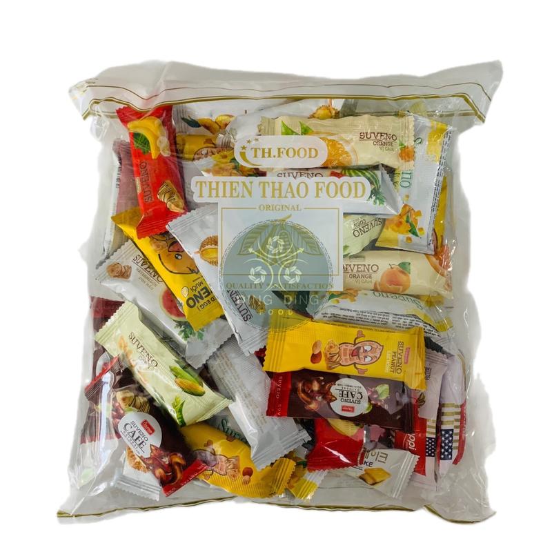 Bánh Xốp Sữa Chua Trộn Đủ Vị 500g Siêu Ngon Thiên Thảo Globe Ăn Vặt Cake Food Snack Thức Ăn