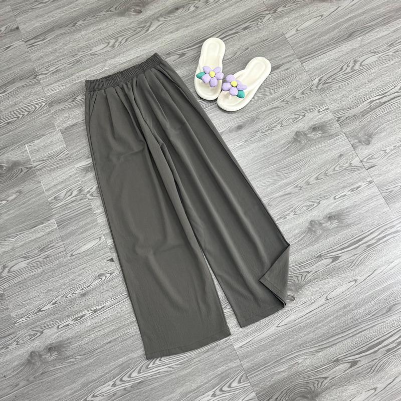 DEAL RẺ COMBO 2 QUẦN Quần Suông Nữ Dáng Dài,Quần Ống Rộng Cạp Chun Chất Đũi Gân Mềm Lưng Cao Ong Women